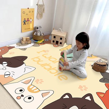 卡通地毯臥室少女耐臟地墊 房間家用客廳滿鋪可愛【淘夢屋】