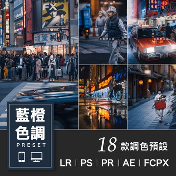 Lightroom濾鏡 | 藍橙色調ps預設lightroom濾鏡FCPXPr Lr電腦端手機調色luts