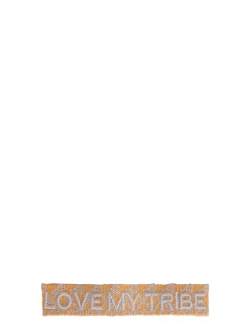 label k braided fabric bracelet