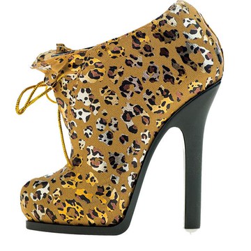 【Galatea葛拉蒂】高跟鞋刷具收納筒(豹紋金）