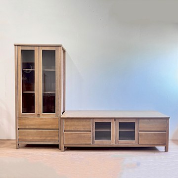 MUNA家居  米倫8.7尺L櫃/高櫃+6尺電視櫃  263X50X182cm