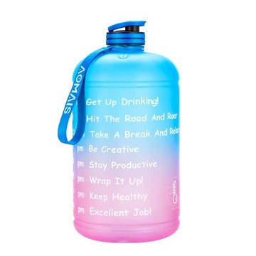 AOMAIS 激勵炫彩漸層運動水壺-1加侖 3785CC 無塑化劑無濃厚化學味 勵志小語 每日目標 大容量運動水壺 漸層水壺 健身水壺 運動用品