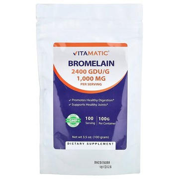 Vitamatic, 波蘿蛋白酶，3.5 盎司（100 克）