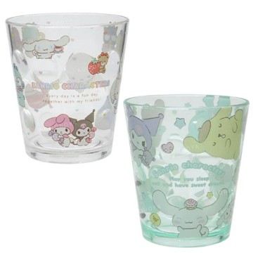 小禮堂 Sanrio 三麗鷗 透明無把壓克力杯 200ml (大集合款)