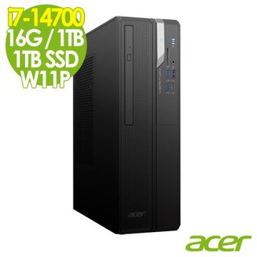 Acer 宏碁 Veriton VX6720G 商用薄型電腦 (i7-14700/16G/1TB+1TB SSD/W11P)