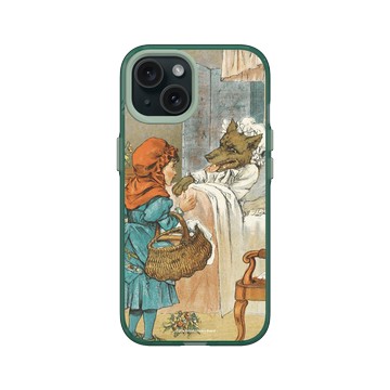 iPhone 15 Clear 憂墨綠 - The British Library - 小紅帽-野狼奶奶