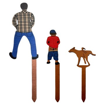 小麥購物 趣味植物盆栽裝飾3件組 L524  美式鄉村 多色