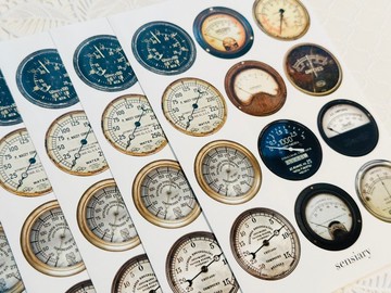 sensiary 復古圓形儀表板貼紙