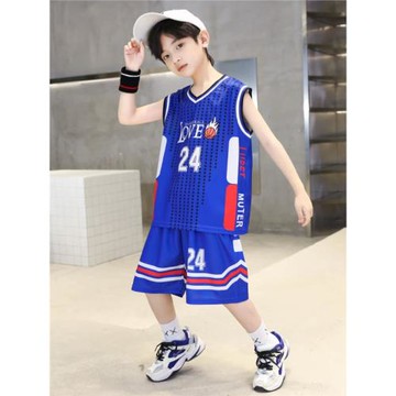 24號科比球衣兒童籃球服男童訓練服套裝背心幼兒男生速干訓練隊服