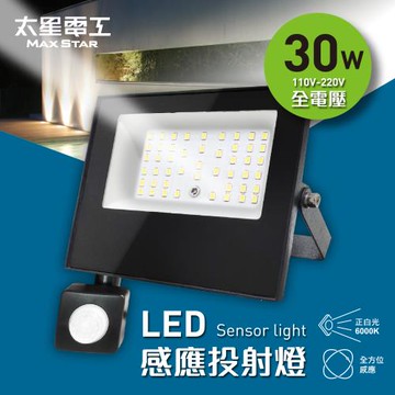 太星電工30WLED感應投射燈/全電壓/白光 WDC3030