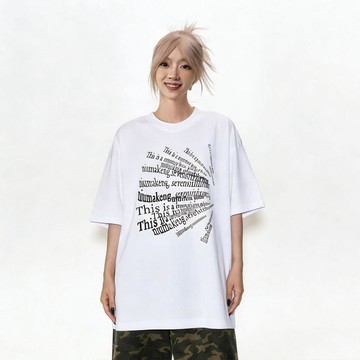 【WYZ】yi胖MM40-175公斤大碼純棉夏季寬鬆短袖女T恤新款顯瘦百搭印花上衣ins