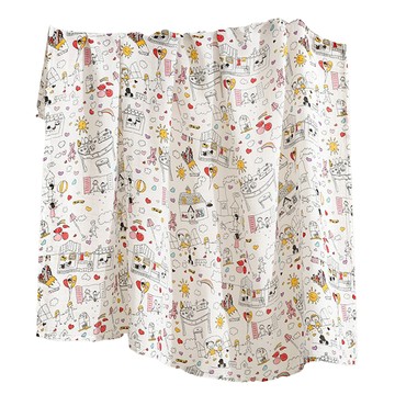 新生兒雙層包巾 竹節棉 插畫遊樂園 舒適透氣