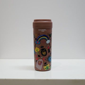 駱駝牌350ml玻璃膽真空保溫杯膠殼膠蓋 - 動物系列 (全體) AA(CP)