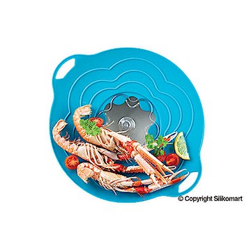 義大利製SiliKoMart專利防漏-聰明蒸煮防溢鍋蓋(S)-藍