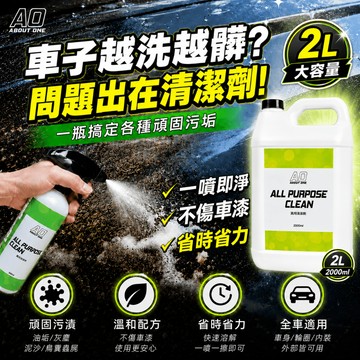 【現貨⚡️速出】 A.O 2L萬用清潔劑 鳥屎清潔 蟲屍清潔 油污油垢清潔 輪圈清潔 鋁圈清潔 車身清潔 DIY洗車