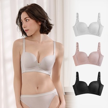 【myBRA】升級版 無可比擬｜超無痕無鋼圈內衣-灰色 女內衣 熱銷破萬 素面百搭 集中爆乳 包副乳 大尺碼