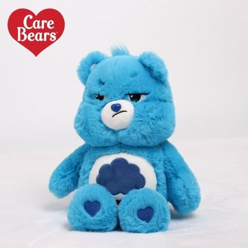 限量預購【遊戲家】Care Bears 彩虹熊 生日彩虹小熊 愛心小熊 33cm - 藍色不爽熊