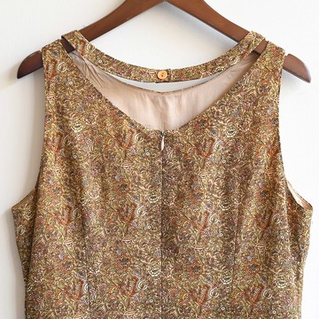 【蛋植物古著】一瞬之光印花無袖古著洋裝