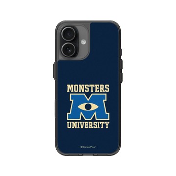 iPhone 17 Clear (相機按鈕) 酷墨灰 - 迪士尼-皮克斯 PIXAR - 怪獸大學校徽2