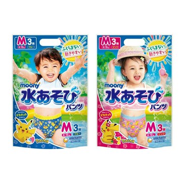 Moony滿意戲水褲/玩水褲(女/男)(M/L/XL) 3片【德芳保健藥妝】