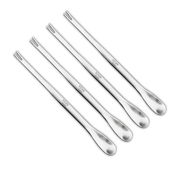 PUSH! 餐具用品304不鏽鋼吃蟹工具螃蟹工具 雙頭蟹叉蟹勺四入組D300