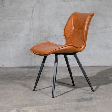 【obis】Potter波特工業風皮質餐椅(二色可選)