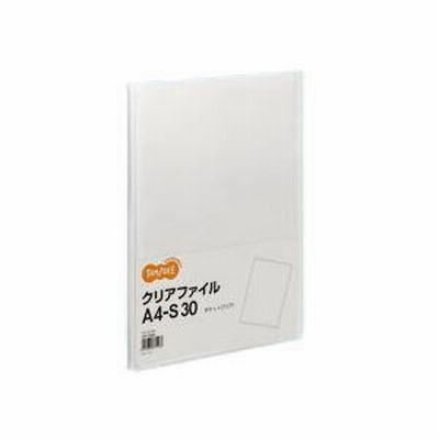 TANOSEE クリアファイル A4タテ 30ポケット 背幅17mm クリア 1(60冊)