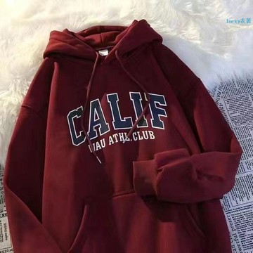 秋冬新品 限時低價美式復古字母印花連帽衛衣男女秋冬季新款加絨外套休閒百搭上衣