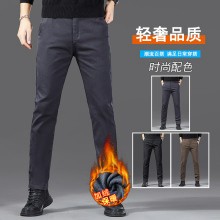 加絨加厚休閒韓系穿搭褲 秋冬商務休閒西褲 百搭休閒直筒褲透氣百搭