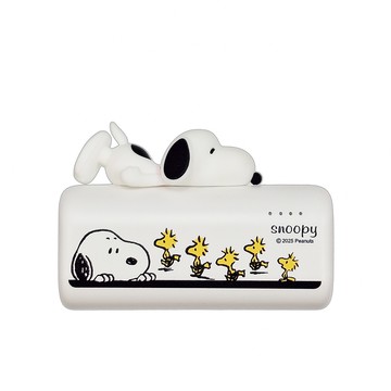 【SNOOPY史努比】Type-C 立體公仔大頭口袋充行動電源5000mAh(已標示Wh)-黃鳥跳跳