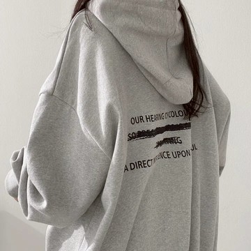 Vuja de 帽t 連帽衛衣 美式復古 簡約 潮牌衣服 設計感上衣 oversize 下半身失蹤 加絨加厚 韓系 寬鬆