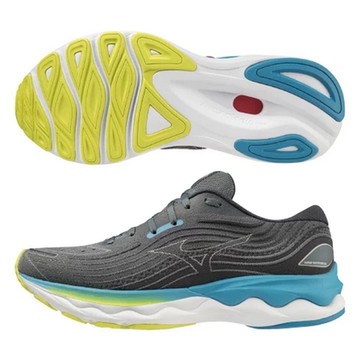 MIZUNO SKYRISE 男慢跑鞋-灰藍黃-J1GC230951