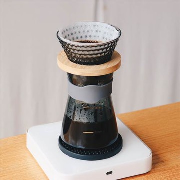 酷酷的煙灰色玻璃分享壺濾杯套裝~手沖咖啡器具工具分享杯漏斗
