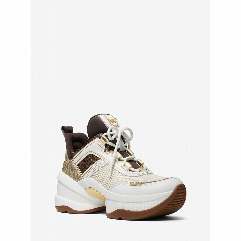 MICHAEL MICHAEL KORS レディース OLYMPIA スニーカー ペール ゴールド