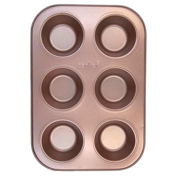 zenker 六格馬芬不沾烤盤 玫瑰金  18.5 x 26.5cm  1個