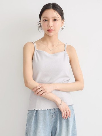 可拆式珍珠吊帶背心(01000524700) - earth music&ecology