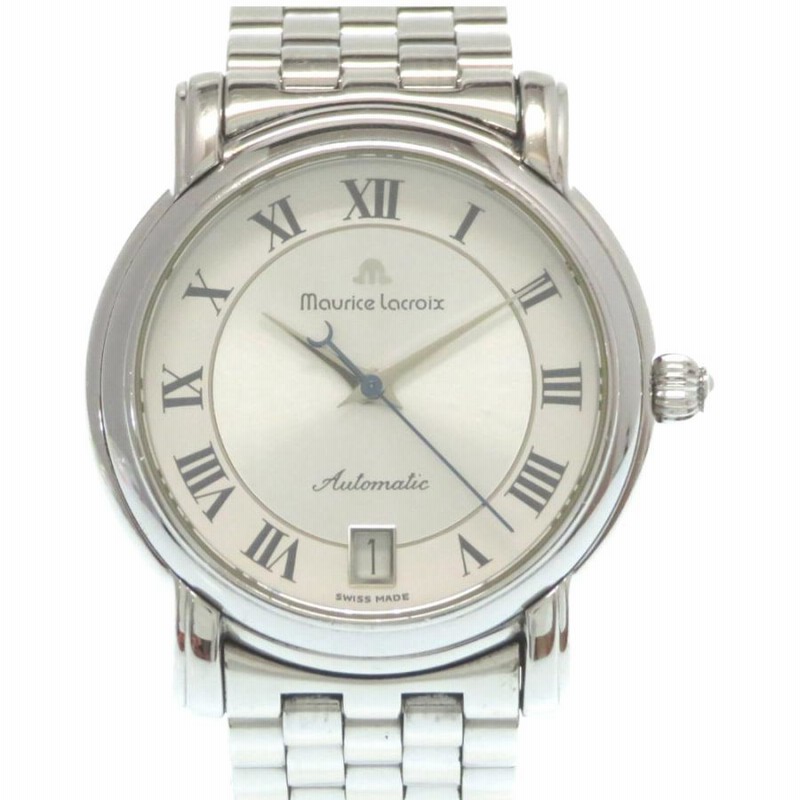 Maurice Lacroix 自動巻き時計 シルバー 美品 モーリスラクロア 自動巻き 腕時計 68774 SS シルバー文字