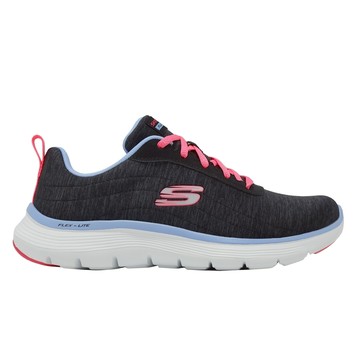 【SKECHERS】FLEX APPEAL 5.0 慢跑鞋 女款 寬楦 緩衝 黑粉 150207WBKMT