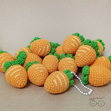 織物胡蘿蔔 織物鑰匙圈 蔬菜鑰匙圈