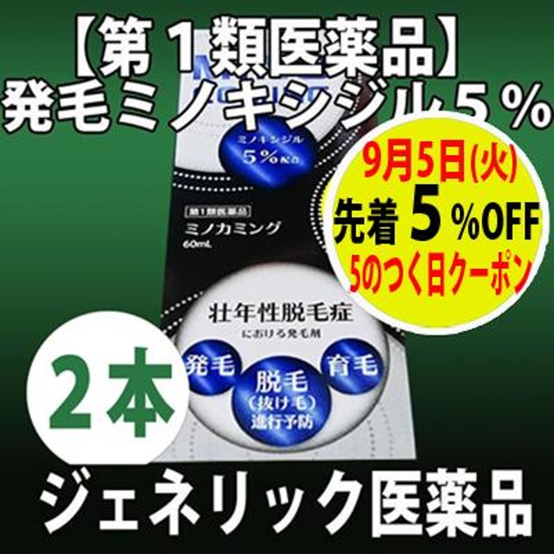 第1類医薬品】 入荷 2個 生える発毛薬 発毛剤ミノカミング 60ml