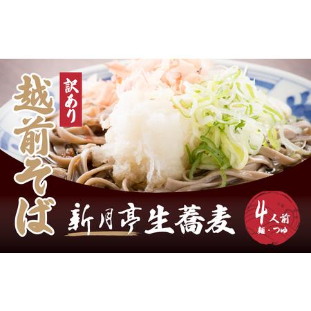 ふるさと納税 こだわり越前そば生蕎麦（保存料・防腐剤・添加物不使用）4人前（だし付き）【冷蔵 お届け希望日指定可能 美味しいそば.. 福井県越前町