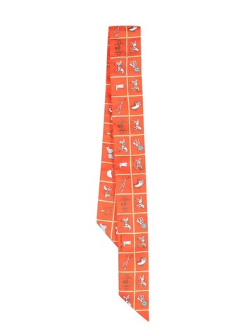 Hermès - 1990-2000s pre-owned Couvertures et Tenues Twilly silk scarf - women - Silk - One Size - Orange