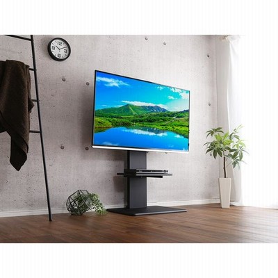 壁寄せ テレビ台 ロータイプ 棚付 テレビスタンド 60インチ対応 幅60cm