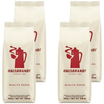 HAUSBRANDT 紅牌咖啡豆  咖啡豆(無研磨)  500g  4包