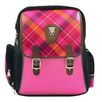 UNME古典英格蘭書包-桃紅格 9901-2