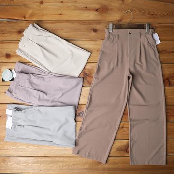 超值外貿日單春夏新款高彈垂墜感雪紡寬松闊腿褲女粗腿顯瘦長褲女