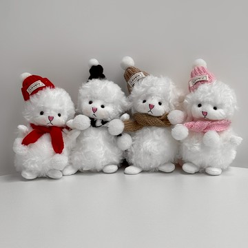 【Aa.chic】軟萌毛帽小棉羊毛絨掛件(四色).配件/毛絨/毛帽/小羊/掛件/可愛【CLS3988】