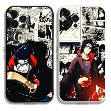 適用iphone12 PRO MAX 13 8p鼬鬼鮫火影忍者手機殼11液態硅膠蘋果