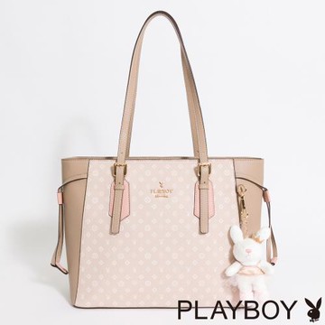 PLAYBOY - 托特包 BALLERINA芭蕾兔系列 - 杏色