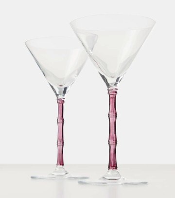 La DoubleJ Bamboo set of 2 martini glasses